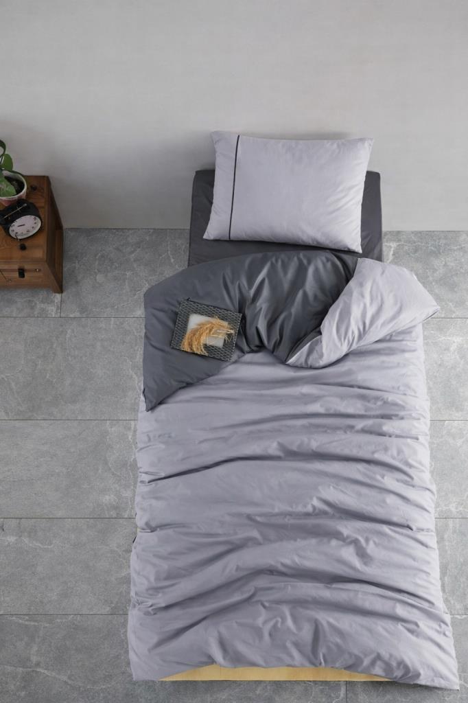 Zagreb %100 Pamuklu Çift Taraflı Tek Kişilik Nevresim Takımı - 1