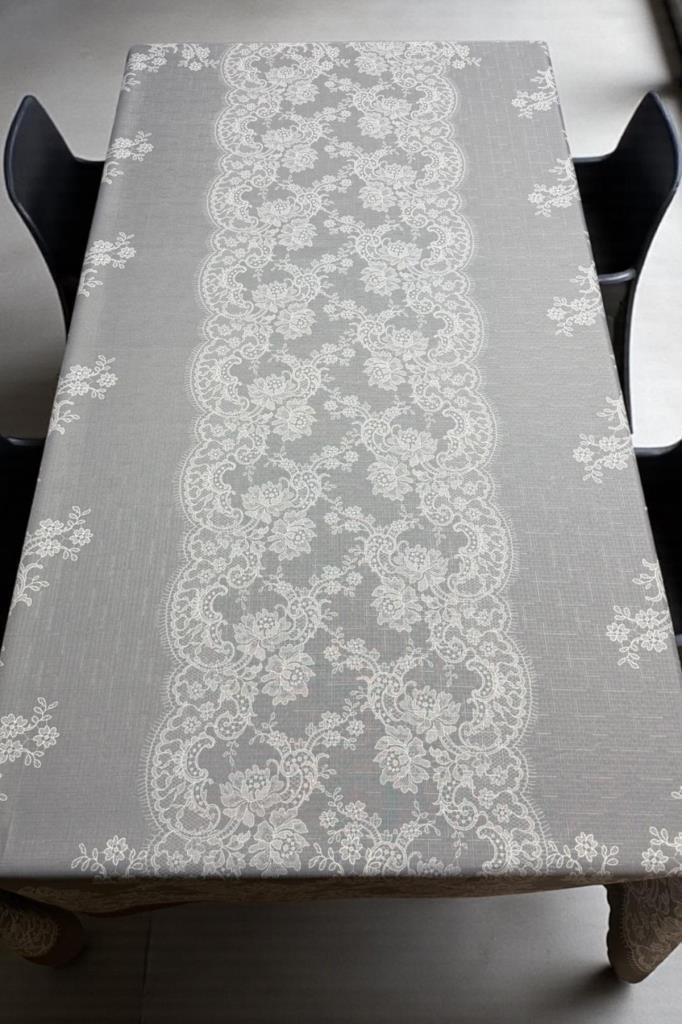 Zaraf Dertsiz Masa Örtüsü 120x150 cm Gri - 2