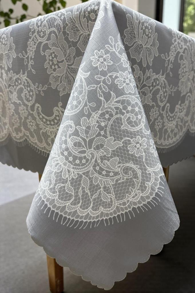 Zaraf Dertsiz Masa Örtüsü 140x180 cm Gri - 4