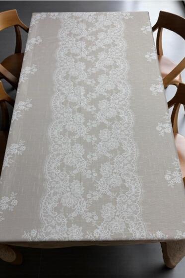 Zaraf Dertsiz Masa Örtüsü 140x180 cm Kahve - Çeyiz Diyarı (1)
