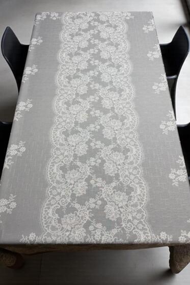 Zaraf Dertsiz Masa Örtüsü 150x260 cm Gri - Çeyiz Diyarı (1)
