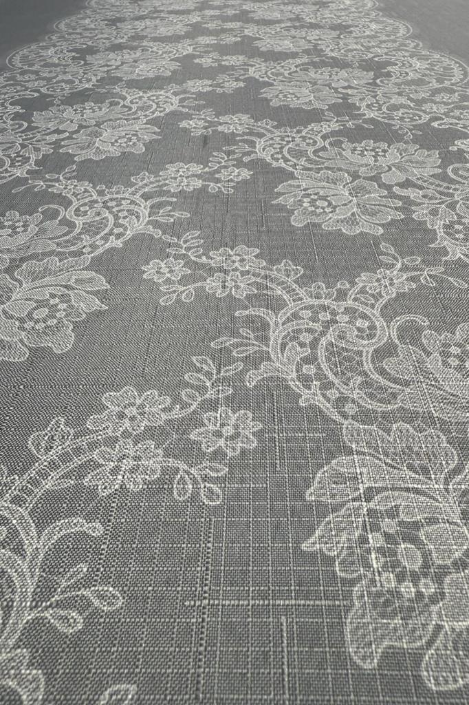 Zaraf Dertsiz Masa Örtüsü 150x300 cm Gri - 3